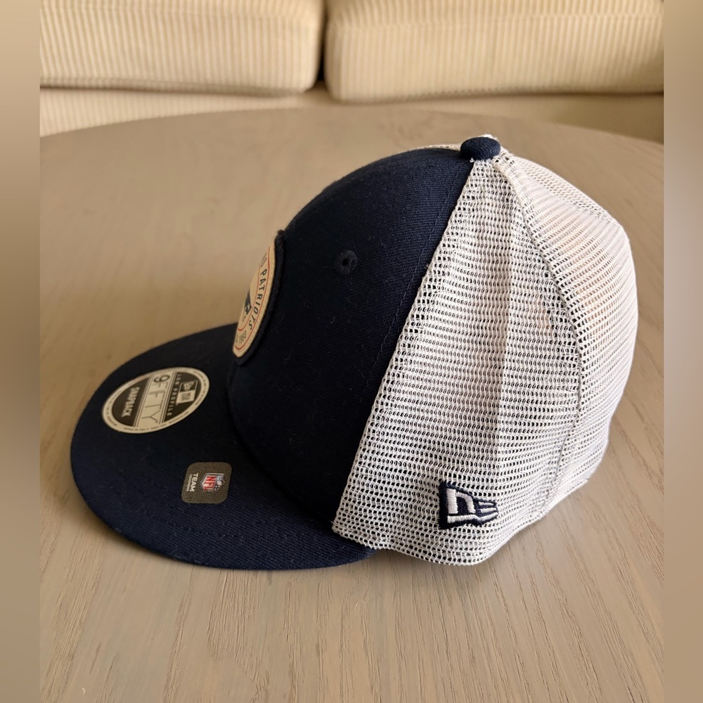New England Patriots 9Fifty Low Profile Mesh Snapback Hat Navy/White (R102) - Picture 5 of 8